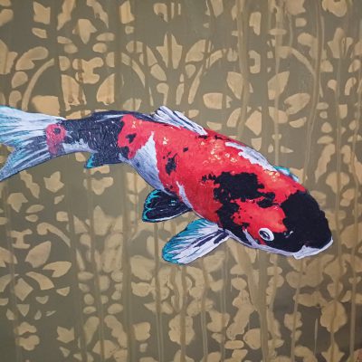 Koi, 180x100, Mischtechnik, Detail, 2014